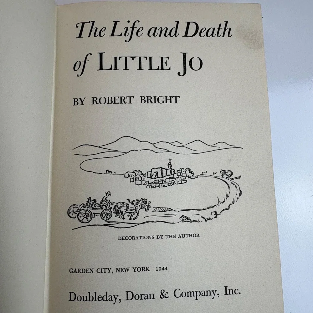 Signed 1st Edition‎ The Life And Death Of Little Jo Robert Bright 1944 HCDJ